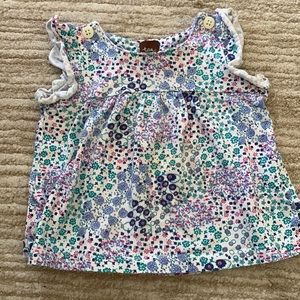 Tea collection ruffle sleeve shirt